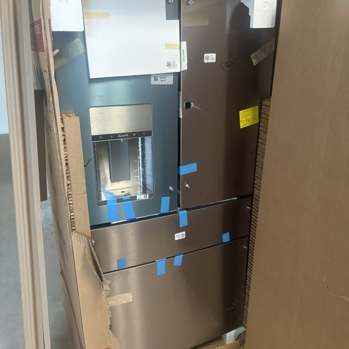 GE Profile - 22.3 Cu. Ft. 4-Door French Door Counter-Depth Smart Refrigerator with Door-in-Door Storage - Stainless Steel