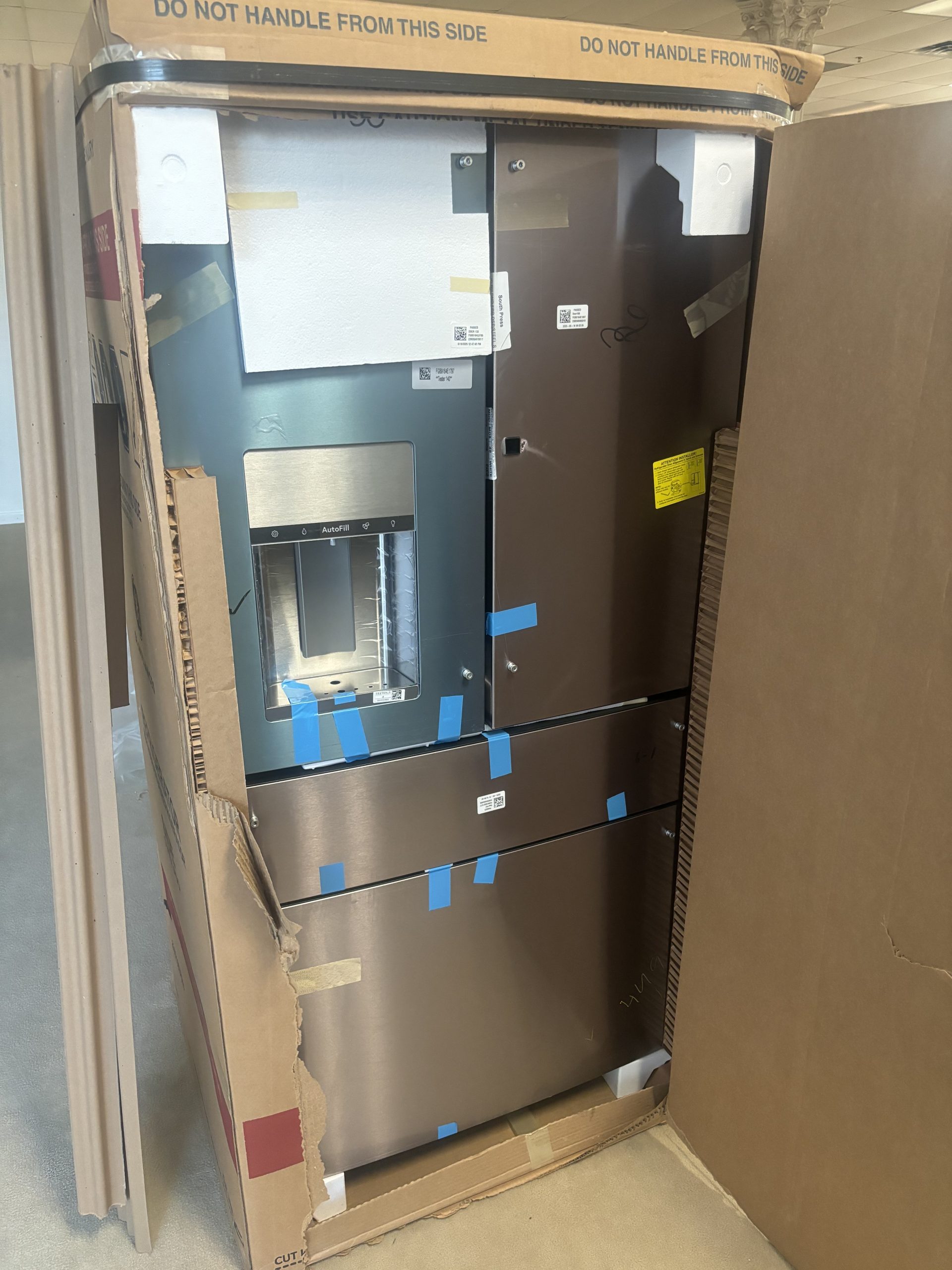 GE Profile - 22.3 Cu. Ft. 4-Door French Door Counter-Depth Smart Refrigerator with Door-in-Door Storage - Stainless Steel