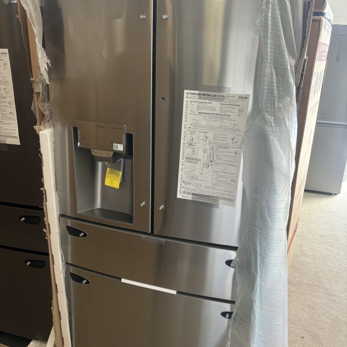 LG - 22.5 Cu. Ft. 4-Door French Door-in-Door Counter-Depth Smart Refrigerator with Craft Ice - Stainless Steel