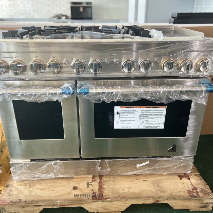 JennAir - RISE 6.3 Cu. Ft. Self-Cleaning Freestanding Dual Fuel Convection Range - Stainless Steel