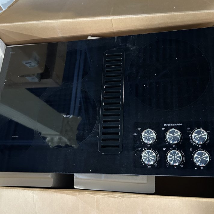 KitchenAid - 36" Electric Cooktop - Black