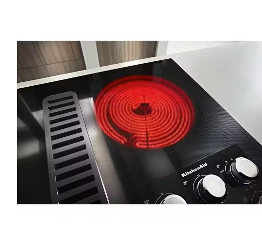 KitchenAid - 36" Electric Cooktop - Black - Image 3