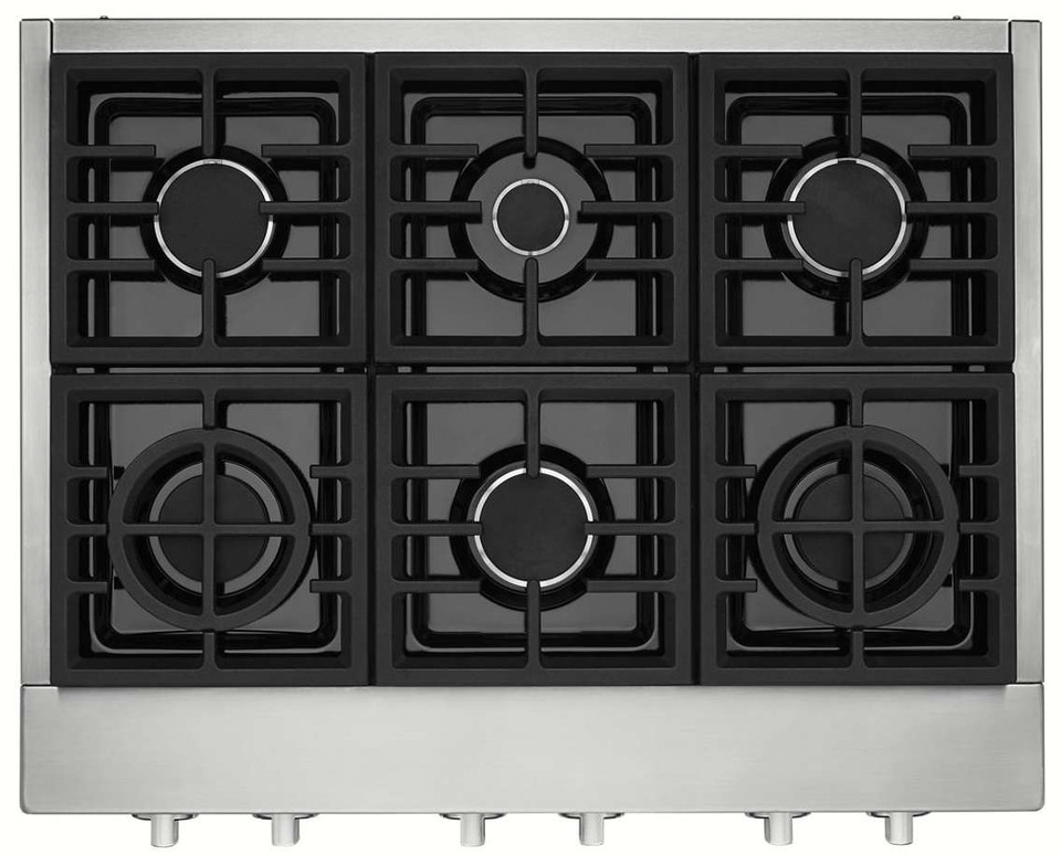KitchenAid - Commercial-Style 36" Built-In Gas Cooktop - Stainless Steel - Image 2