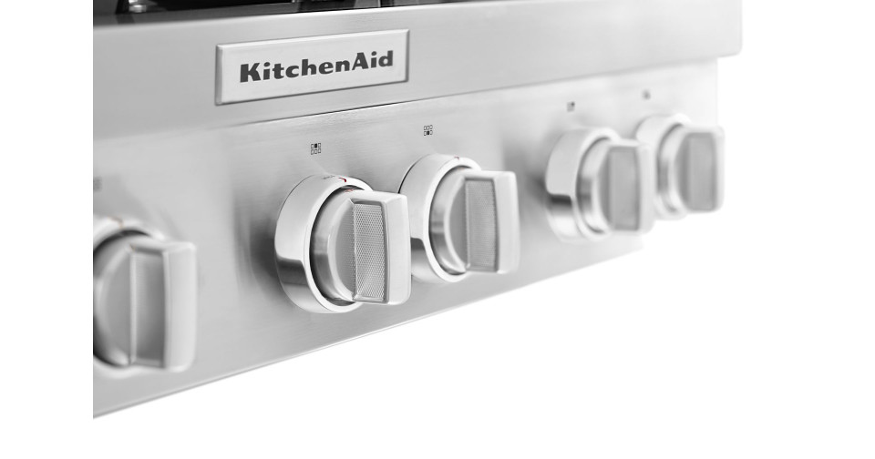 KitchenAid - Commercial-Style 36" Built-In Gas Cooktop - Stainless Steel - Image 3