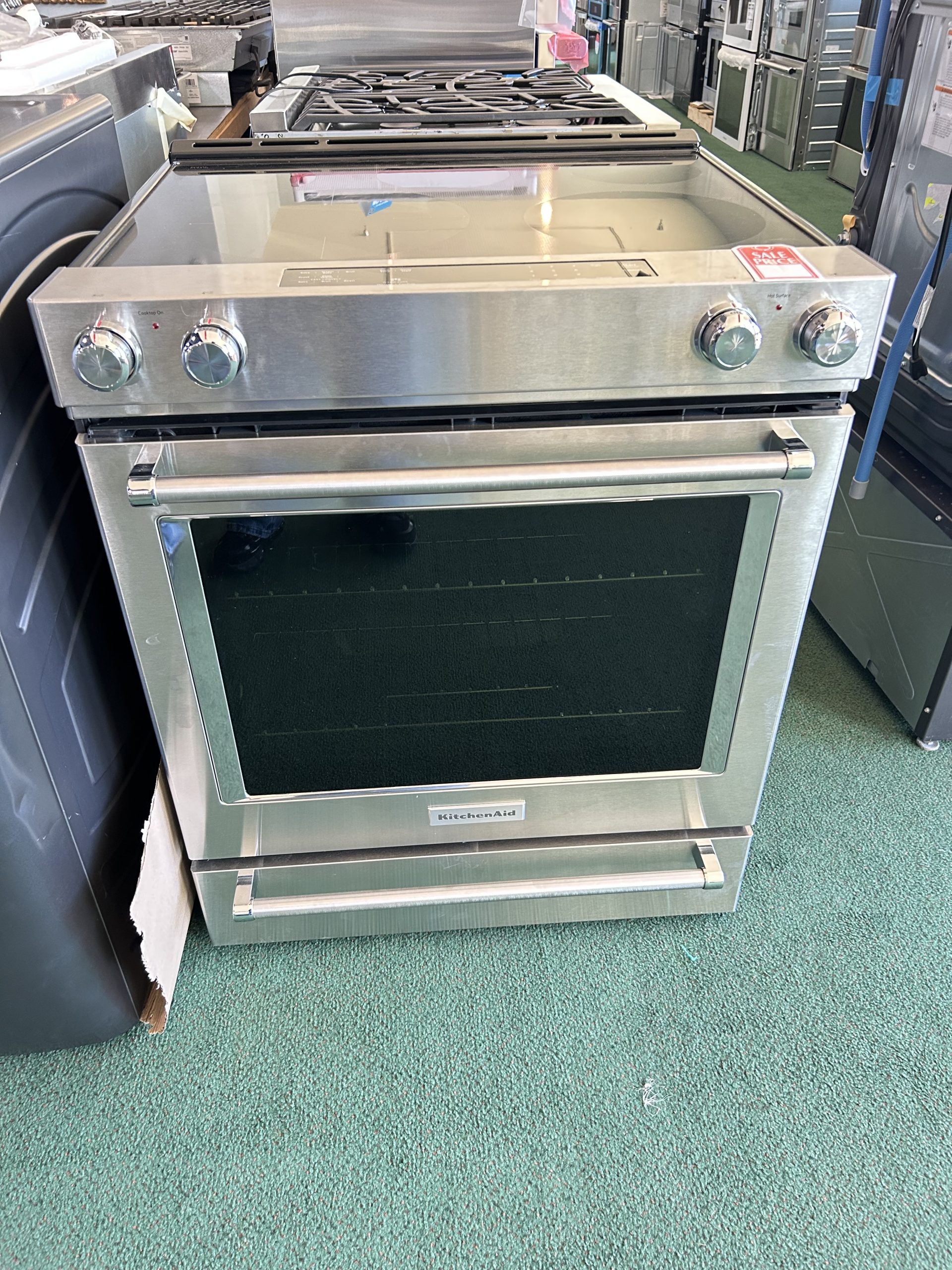 KitchenAid -30'' 6.4 Cu. Ft. Self-Cleaning Slide-In Electric Convection Range - Stainless Steel