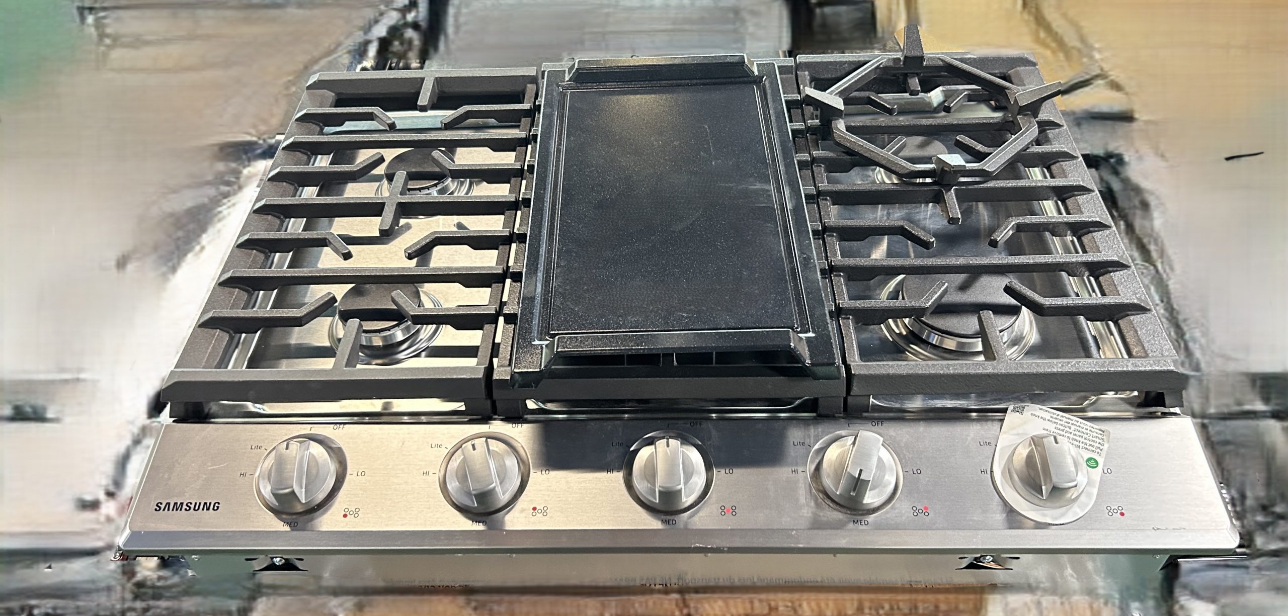 Samsung - 30" Built-In Gas Cooktop with WiFi - Stainless Steel