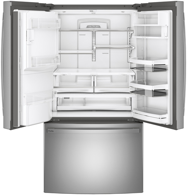 GE Profile - 27.7 Cu. Ft. French-Door Refrigerator with Hands-Free AutoFill - Stainless Steel - Image 4