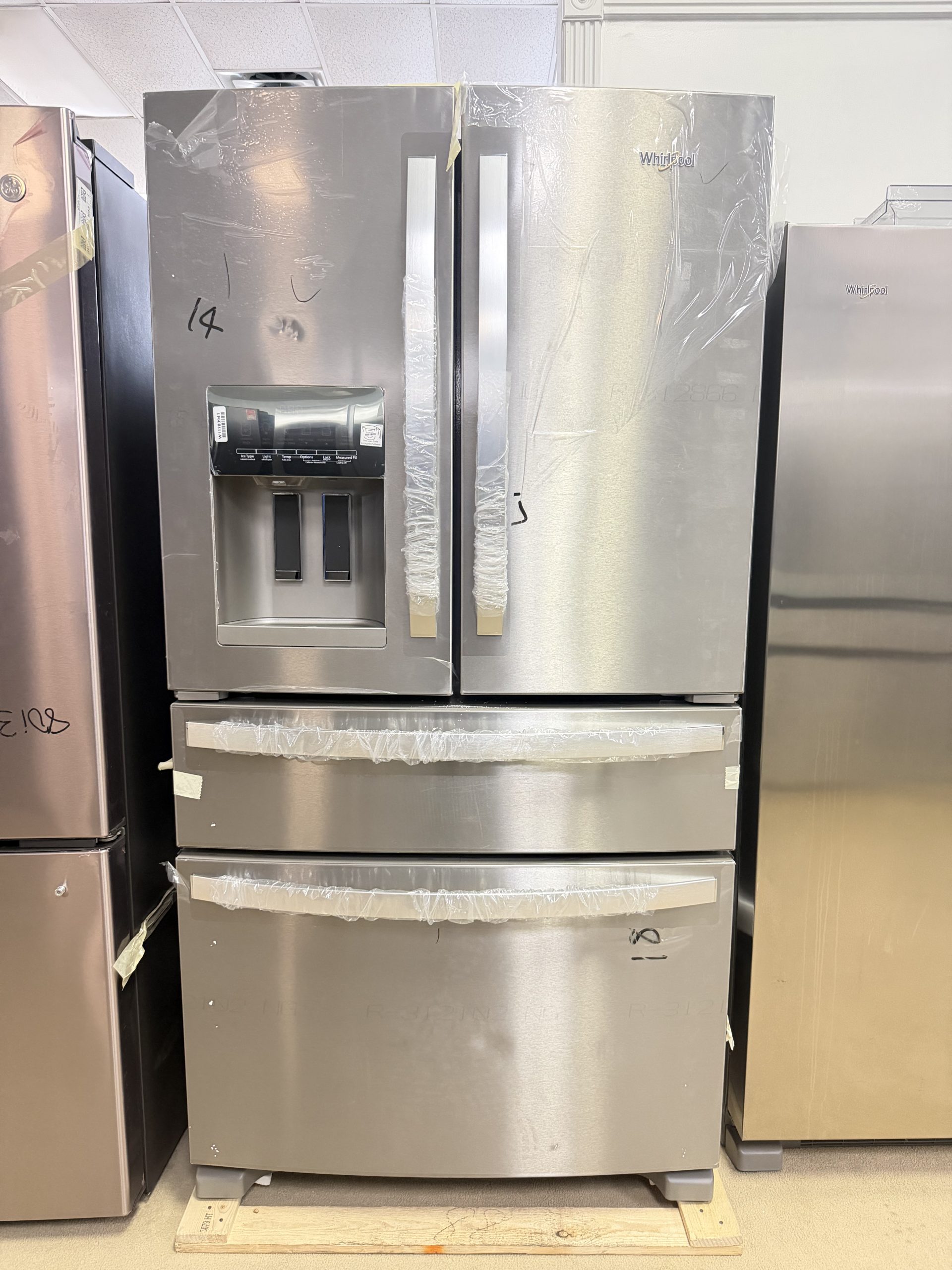 Whirlpool - 24.5 Cu. Ft. French Door Built-in Refrigerator with Two-Tier Freezer Storage - Stainless Steel