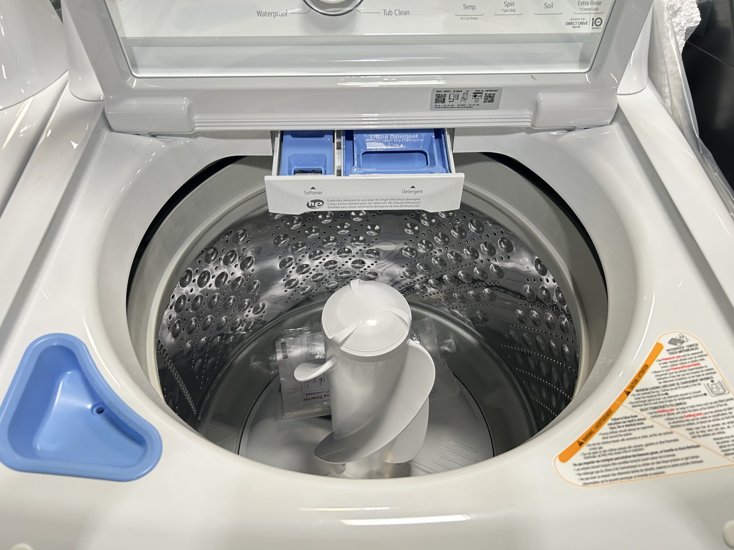 Package - LG - 4.3 Cu. Ft. High-Efficiency Top Load Washer with TurboDrum Technology and 7.3 Cu. Ft. Electric Dryer with Sensor Dry - White - Image 3