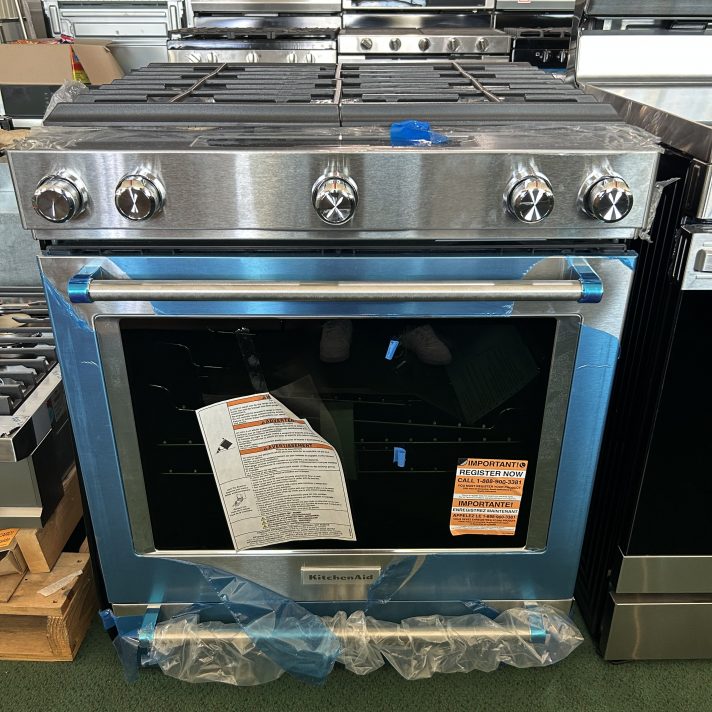 KitchenAid - 5.8 Cu. Ft. Self-Cleaning Slide-In Gas Convection Range - Stainless Steel