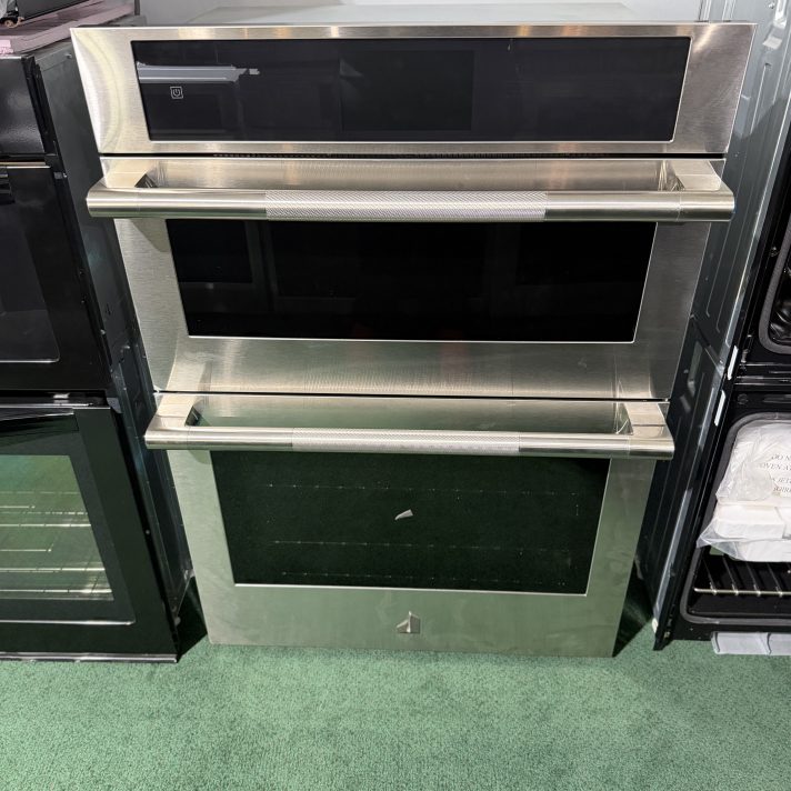 JennAir - 30" Built-In Double Electric Convection Wall Oven with Built-in Microwave - Stainless Steel