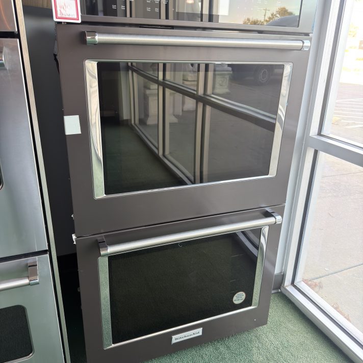 KitchenAid – 30″ Built-In Double Electric Convection Wall Oven – Black Stainless