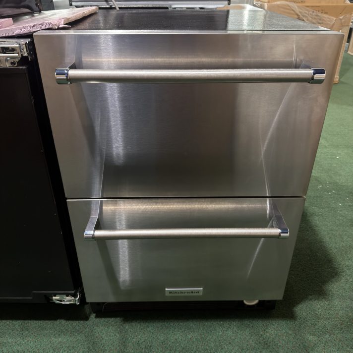 KitchenAid* 24" Stainless Steel Undercounter Double-Drawer Refrigerator/Freezer