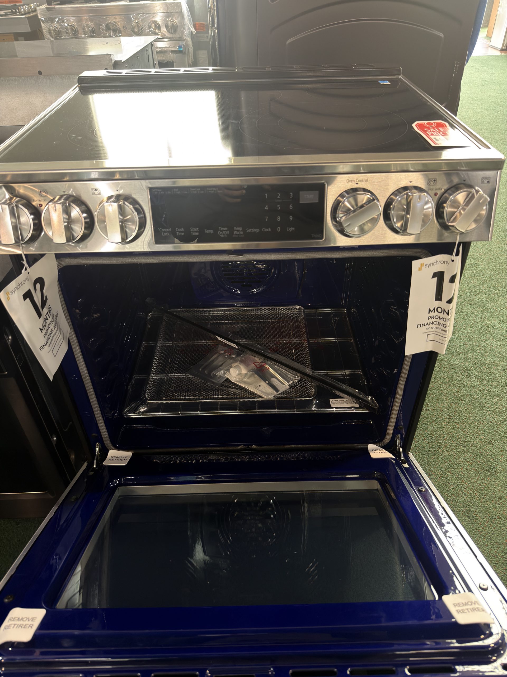 LG - 6.3 Cu. Ft. Smart Slide-In Electric True Convection Range with EasyClean and Air Fry - Stainless Steel - Image 3