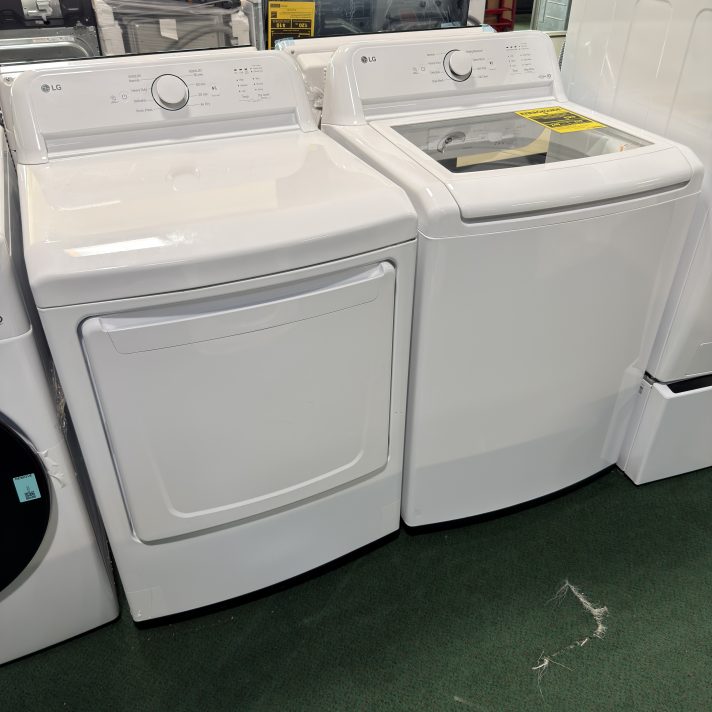 LG Top Load Laundry Pair with 4.3 cu. ft. Washer and 7.3 cu. ft. Electric Dryer- White