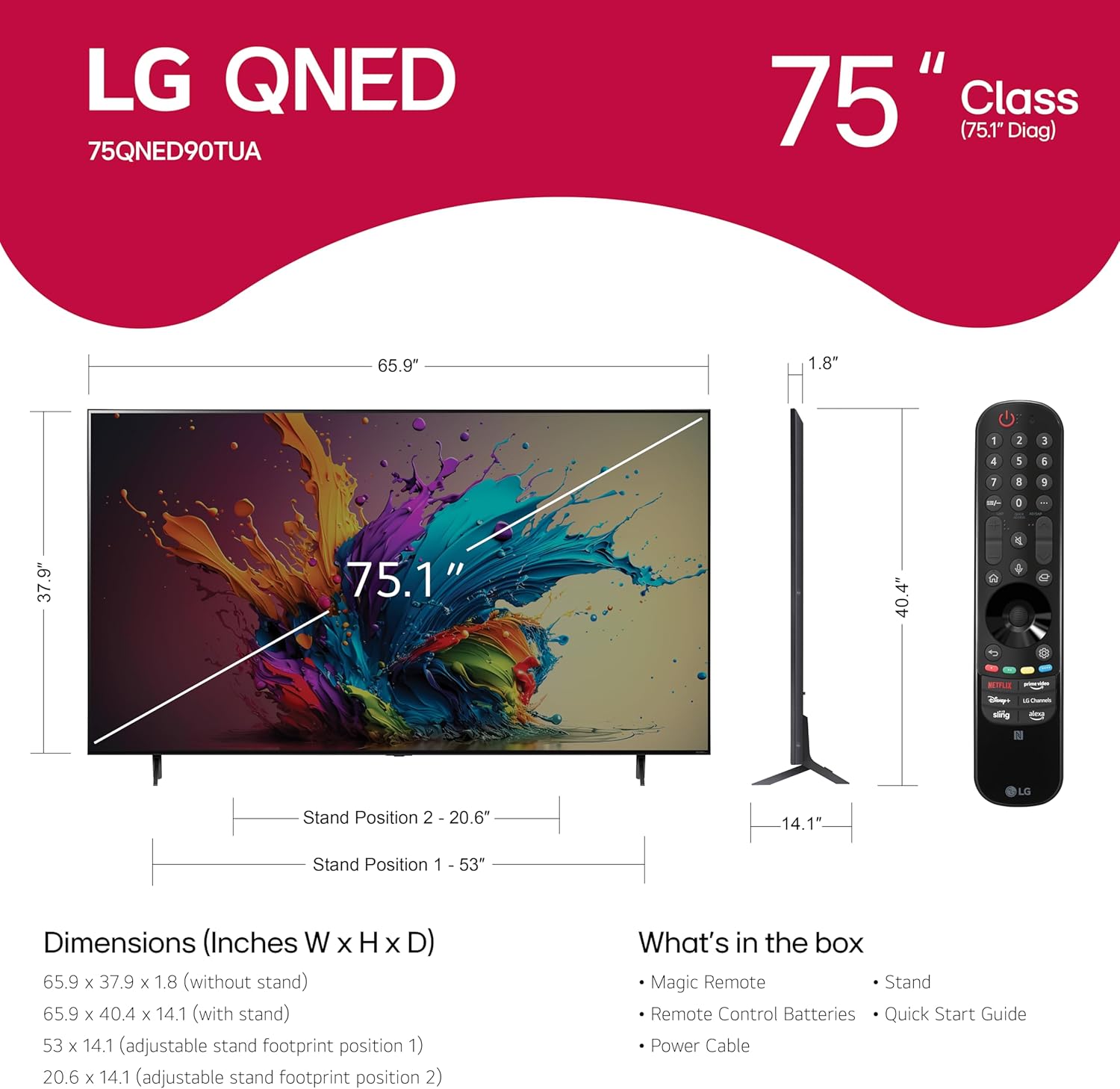 LG - 75" Class 90 Series QNED MiniLED 4K UHD Smart webOS TV (2024) - Image 2