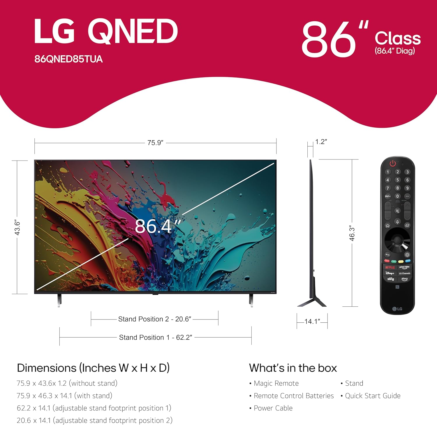 LG - 86" Class 85 Series QNED 4K UHD Smart webOS TV (2024) - Image 3
