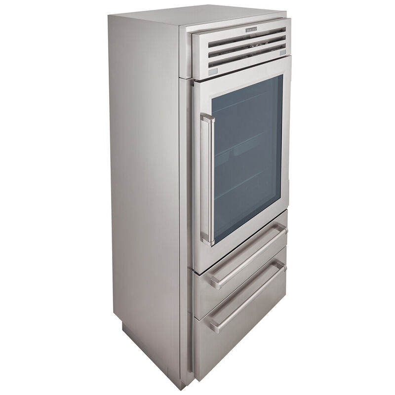 Sub-Zero 36" PRO Refrigerator/Freezer Glass Door -Stainless Steel - Image 2