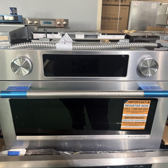 KitchenAid - 1.4 Cu. Ft. 27" Convection Built-In Smart Microwave with Sensor Cooking and Air Fry - Stainless Steel