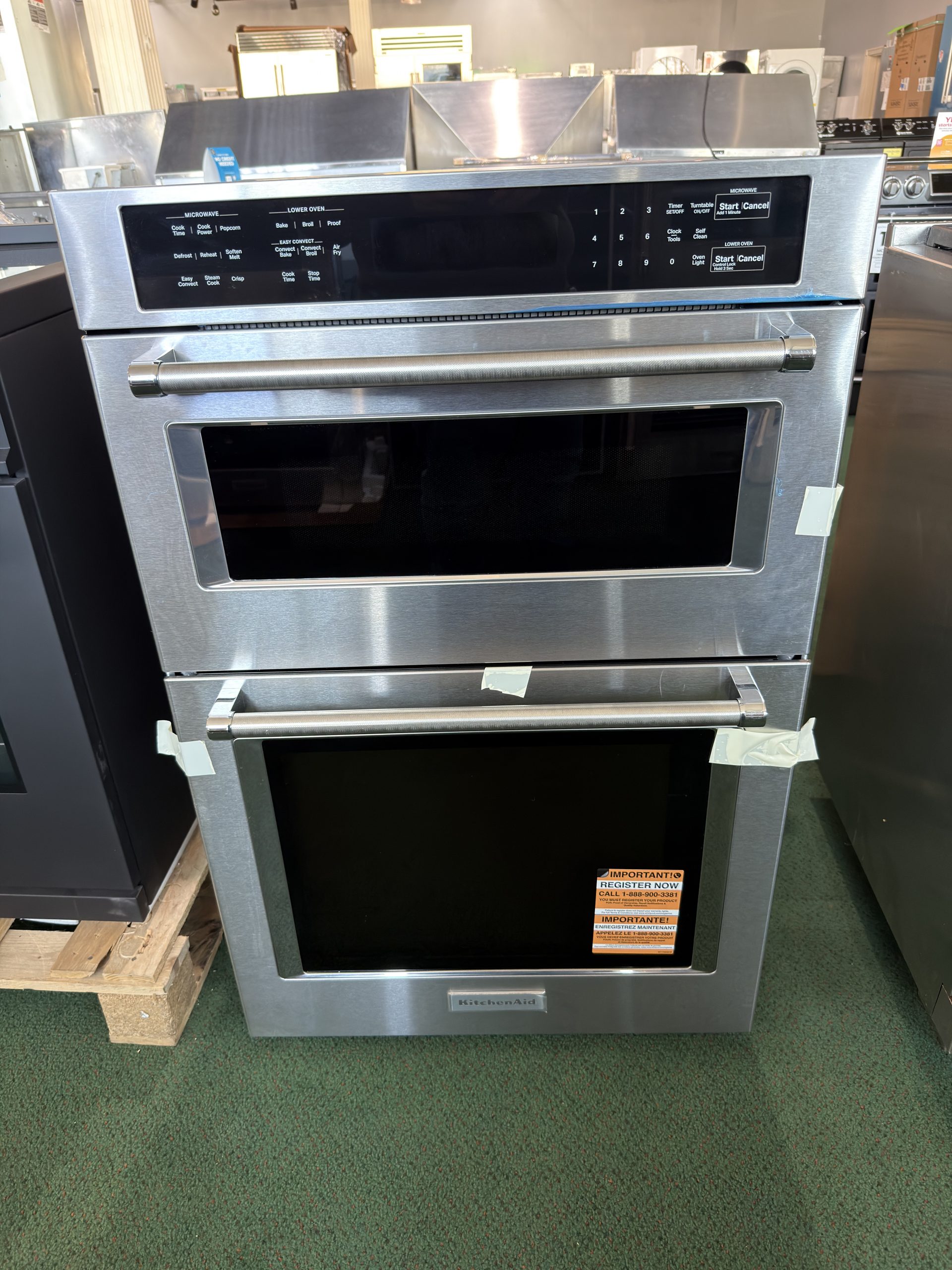 KitchenAid 27" Combination Microwave Wall Oven with Air Fry Mode Stainless Steel.