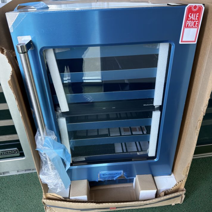 KitchenAid - 46-Bottle Dual-Zone Wine Cellar with Glass Door and Metal-Front Racks - Stainless Steel