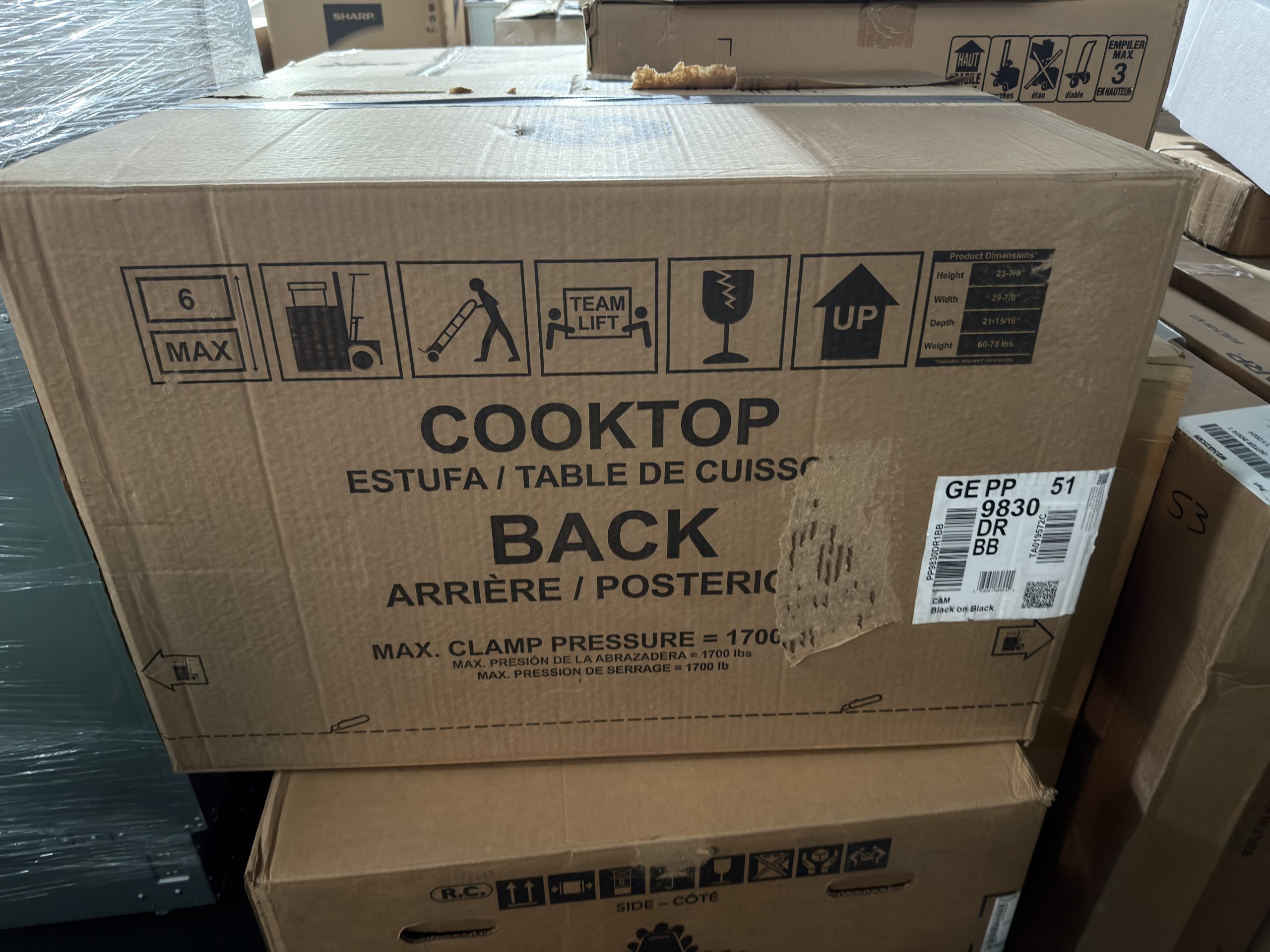 GE Profile - 30" Built-In Downdraft Electric Cooktop with 4 Burners - Black - Image 3