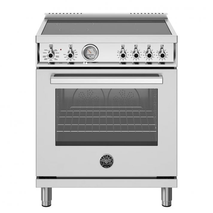 Bertazzoni Professional 30'' Induction Range with Elegant Temperature Gauge in Stainless Steel