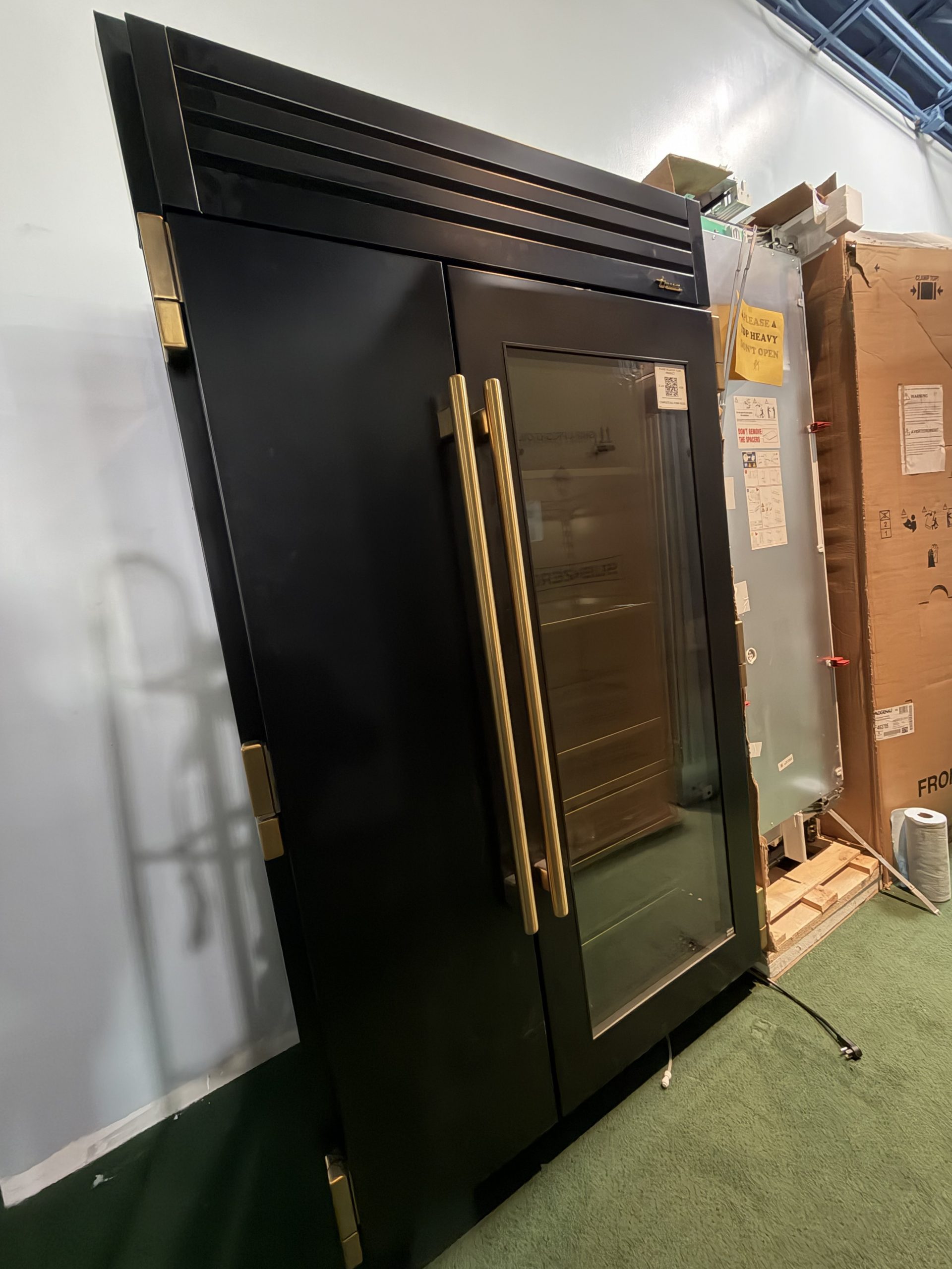 True 48 Inch Built-In Side by Side Refrigerator Ice Maker, Stainless Glass- Gloss Black - Image 2