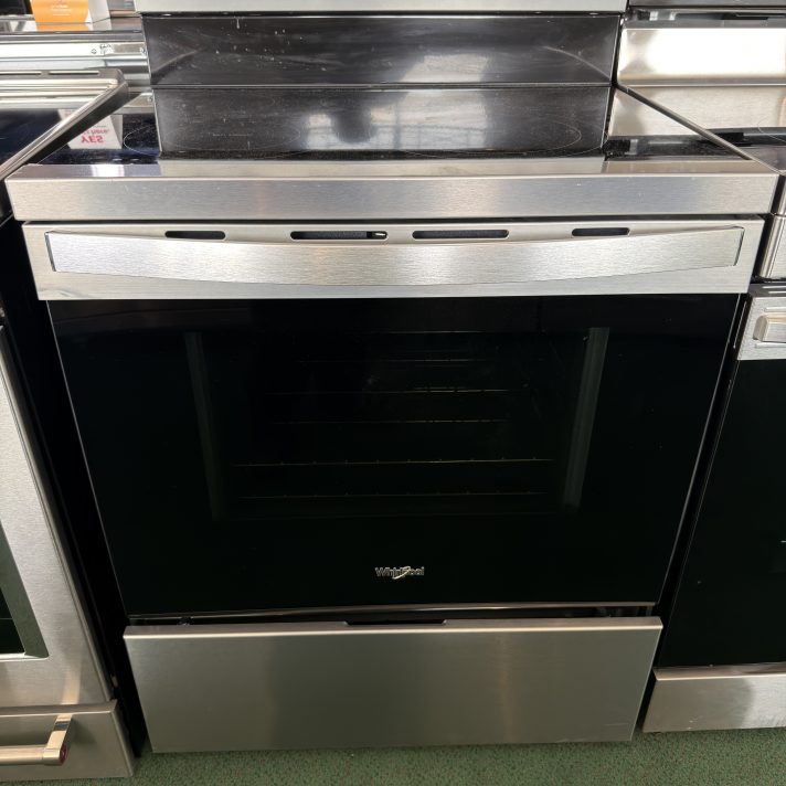 Whirlpool 30" Electric Range with Air Cooking Technology, No Preheat Air Fry and Air Baking and Self Clean - Stainless Steel