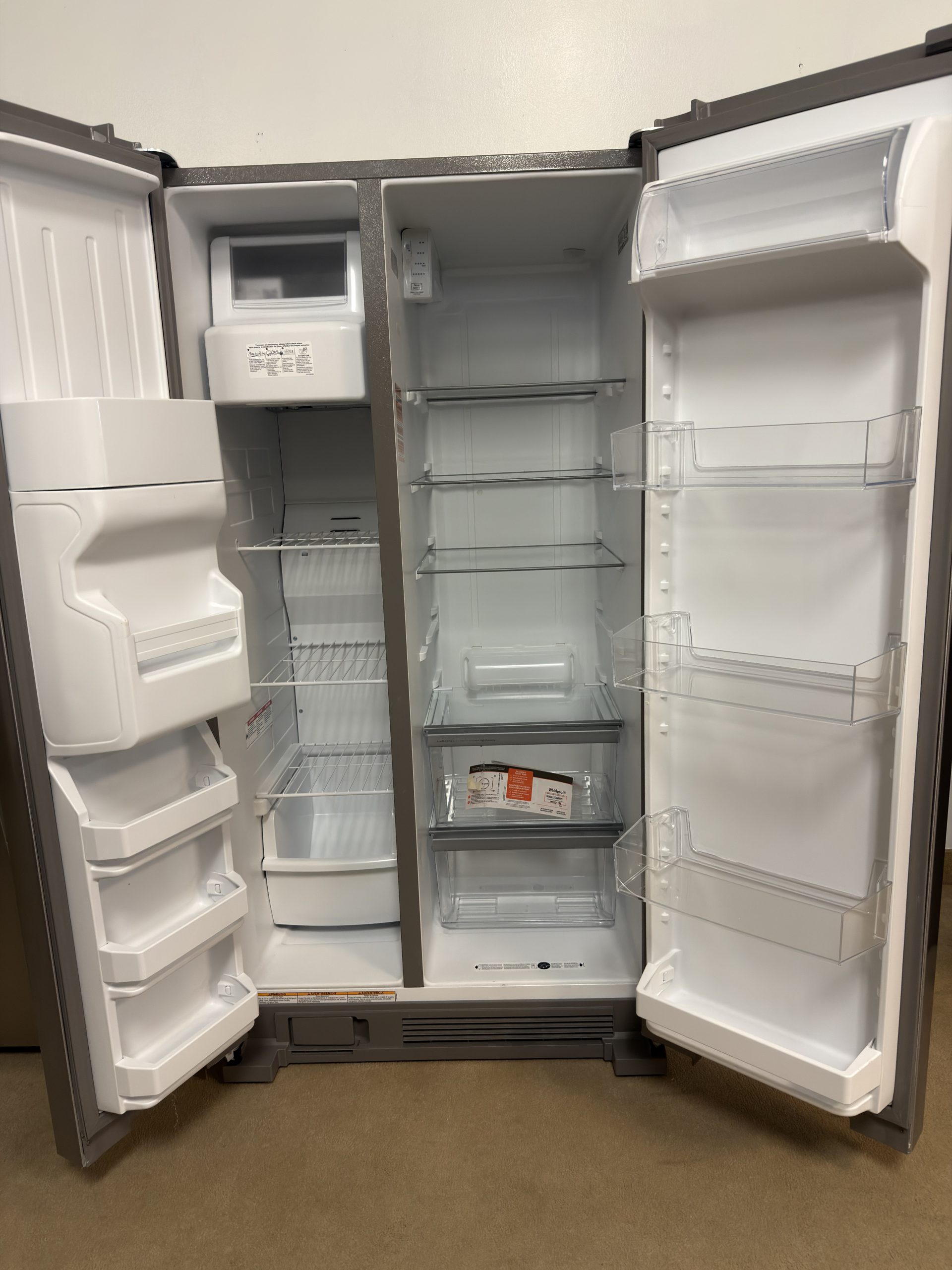 Whirlpool - 25 cu. ft 36-inch Wide Side-by-Side Refrigerator - Fingerprint-Resistant Stainless Finish - Image 2