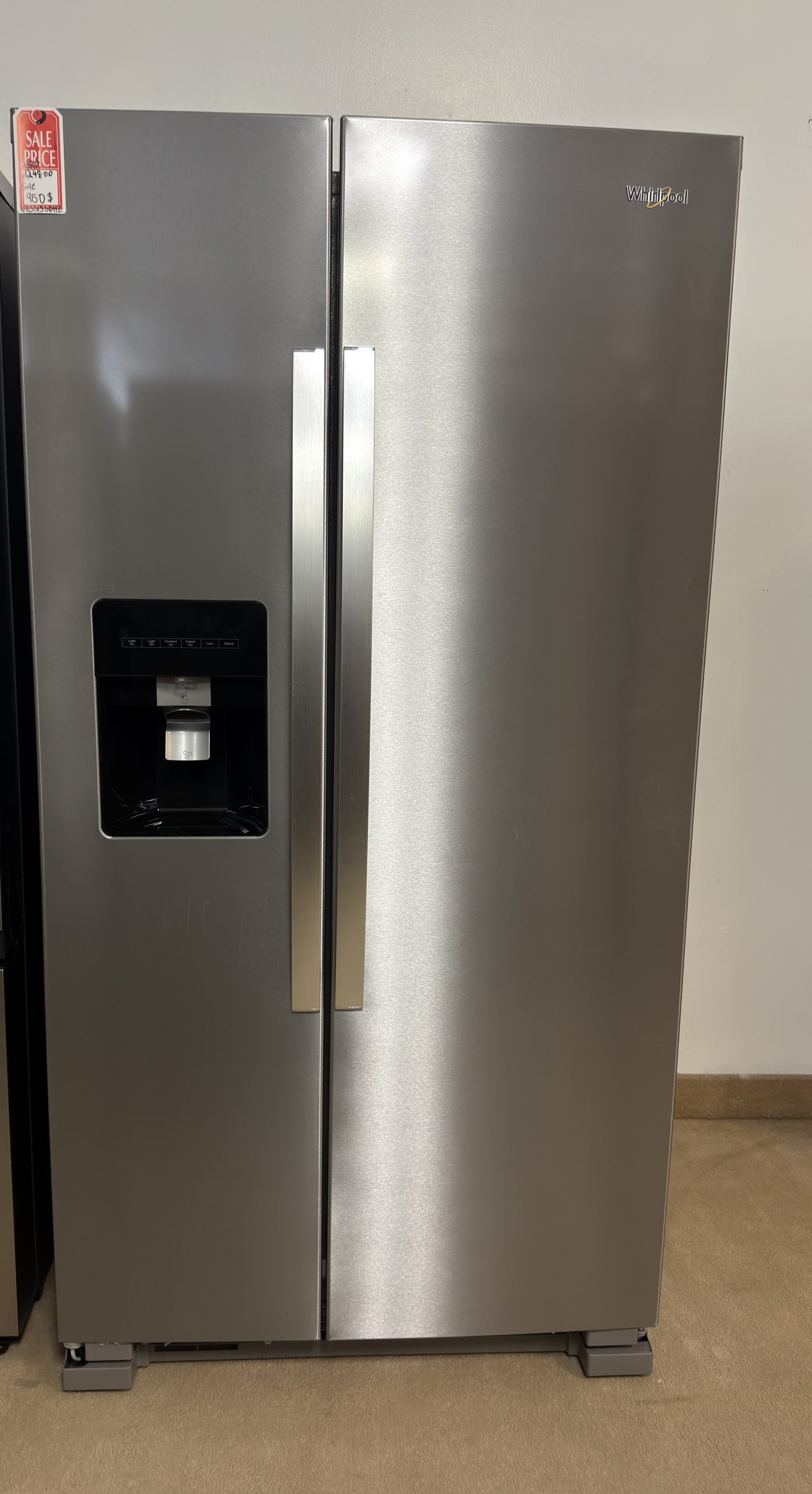 Whirlpool - 25 cu. ft 36-inch Wide Side-by-Side Refrigerator - Fingerprint-Resistant Stainless Finish