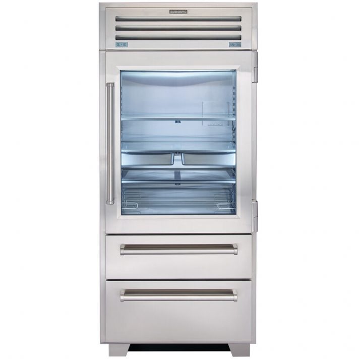 Sub-Zero 36" PRO Refrigerator/Freezer Glass Door -Stainless Steel