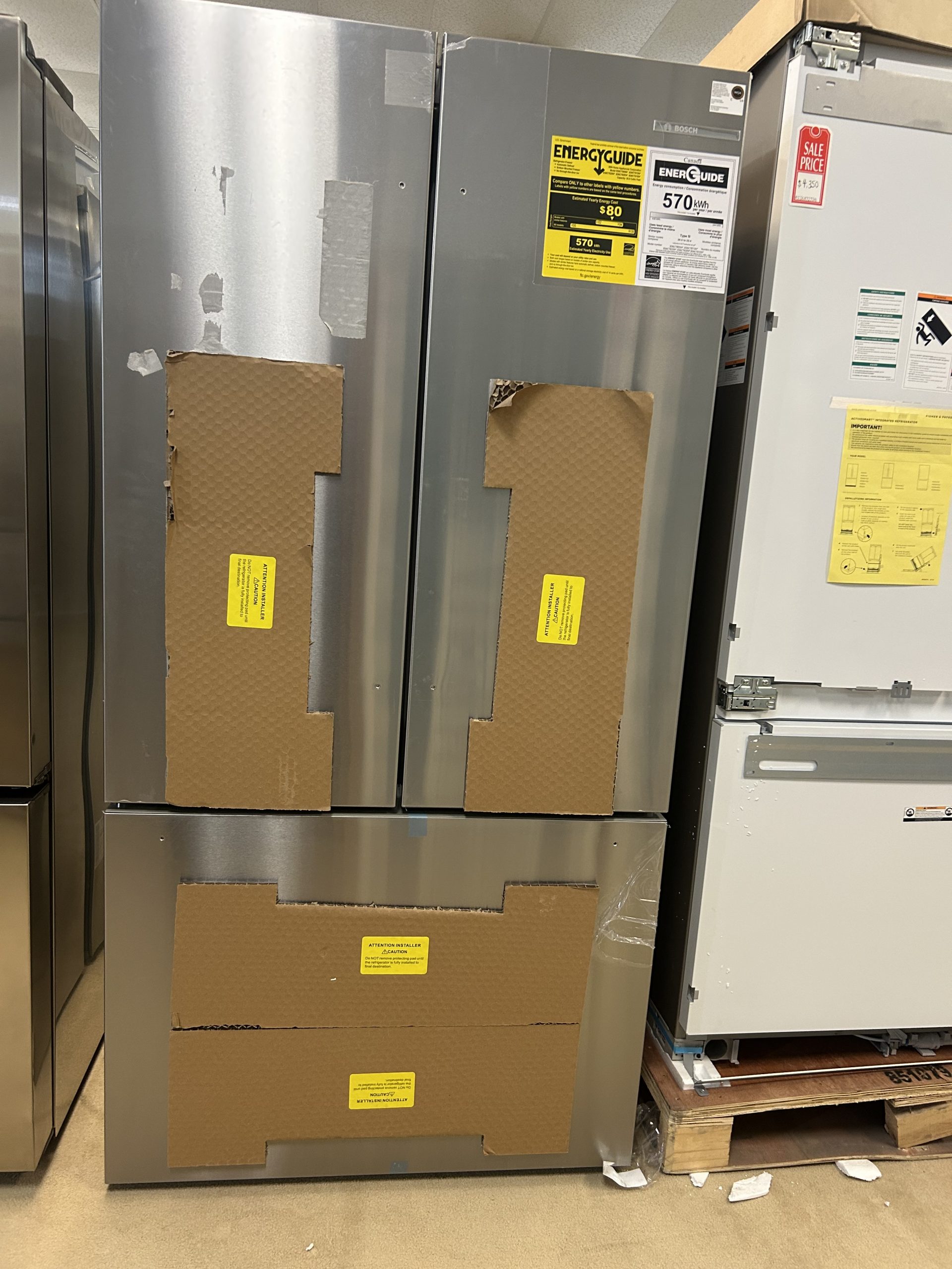 Bosch 800 Series 36 Inch Wide 20.8 Cu. Ft. Energy Star Certified French Door Refrigerator with MultiAirFlow and VitaFreshPro - Image 2