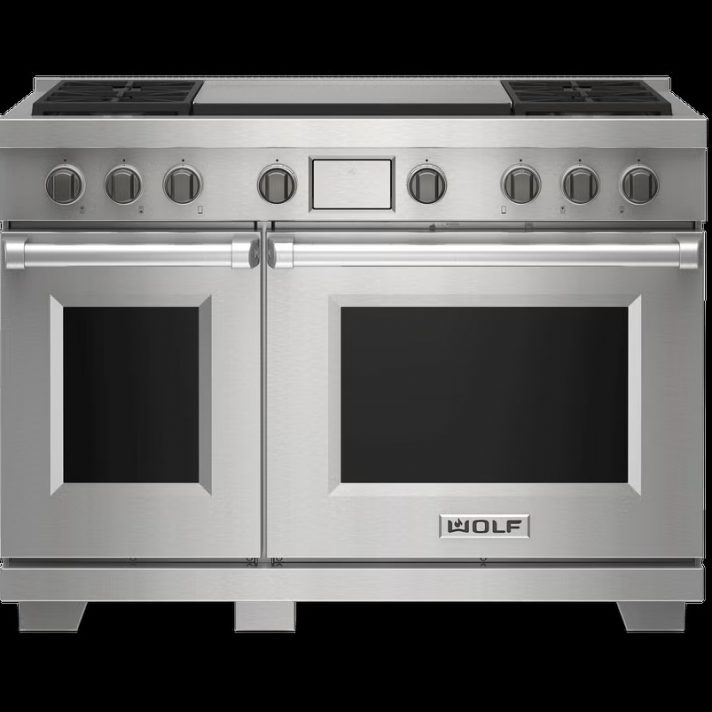 Wolf 48" Dual Fuel Range - 4 Burners and Infrared Dual Griddle