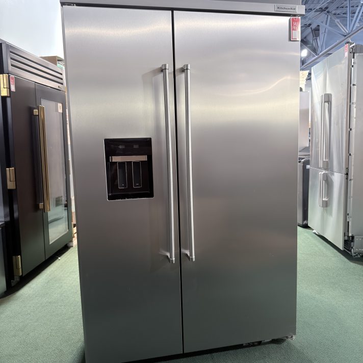 KitchenAid* 48'' Side-by-Side Built-In Refrigerator with Ice and Water Dispenser - Stainless Steel