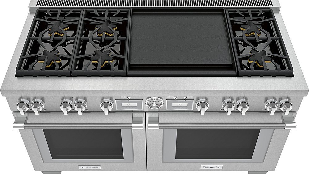Thermador - Pro Grand 60'' 10.6 Cu. Ft. Freestanding Double Oven Dual Fuel LP Convection Range with Self-Cleaning - Stainless Steel - Image 5