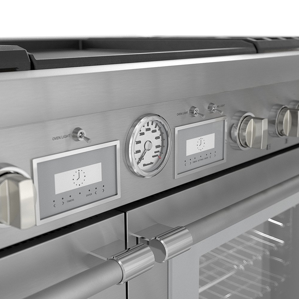 Thermador - Pro Grand 60'' 10.6 Cu. Ft. Freestanding Double Oven Dual Fuel LP Convection Range with Self-Cleaning - Stainless Steel - Image 4