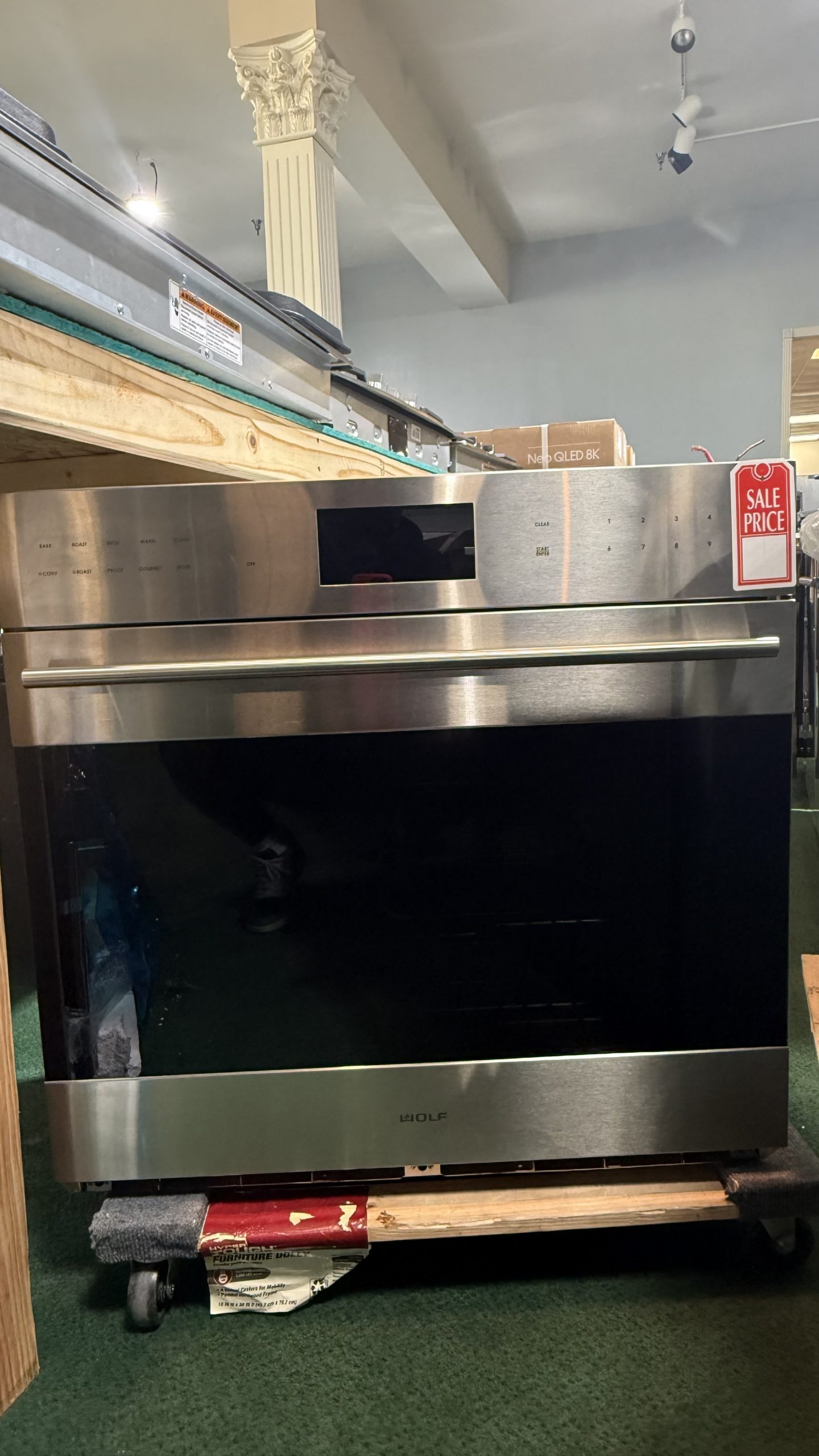 Wolf 30 Inch Single Smart Electric Wall Oven Stainless Steel, Tube Handle