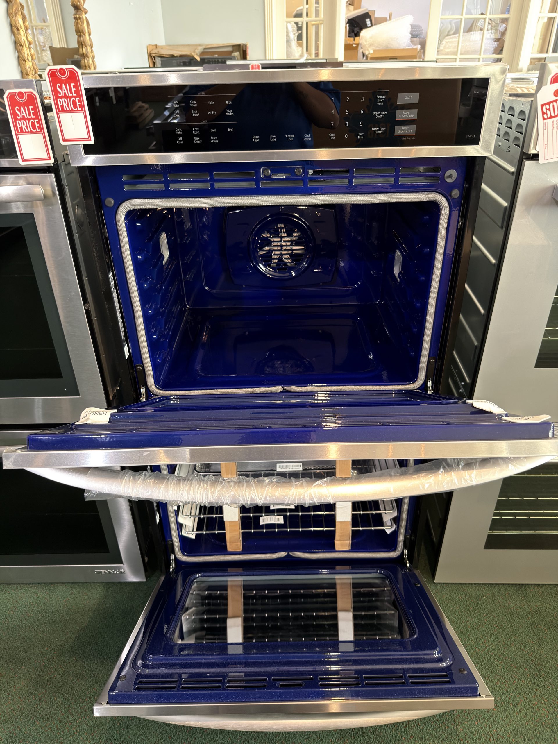 LG - 30" Smart Built-In Electric Convection Double Wall Oven with Air Fry - Stainless Steel - Image 2