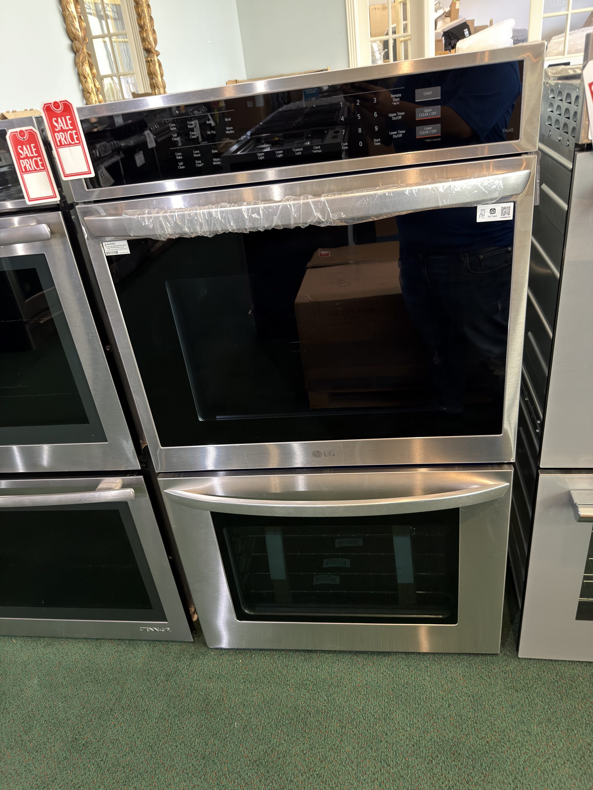 LG - 30" Smart Built-In Electric Convection Double Wall Oven with Air Fry - Stainless Steel