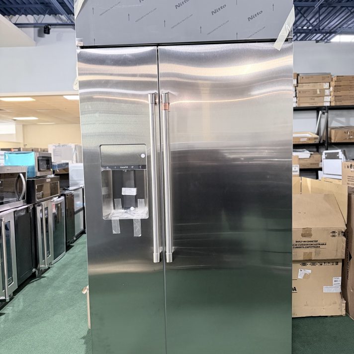 Café -42'' INCH 24.5 Cu. Ft. Side-by-Side Built-In Smart Refrigerator with Auto-Fill Dispenser - Stainless Steel