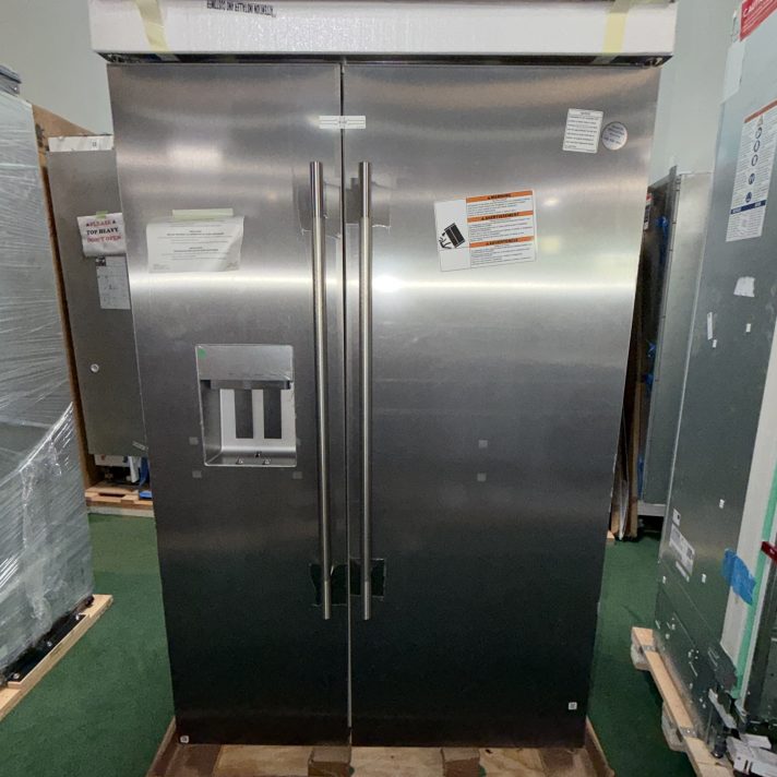 KitchenAid 48'' 29.4 Cu. Ft. Built-In Side-by-Side Refrigerator with Exterior Water and Ice Dispenser with Measured Fill - Stainless Steel