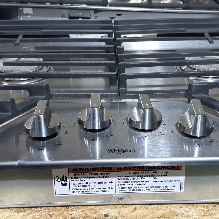 Whirlpool - 30" Gas Cooktop - Stainless Steel