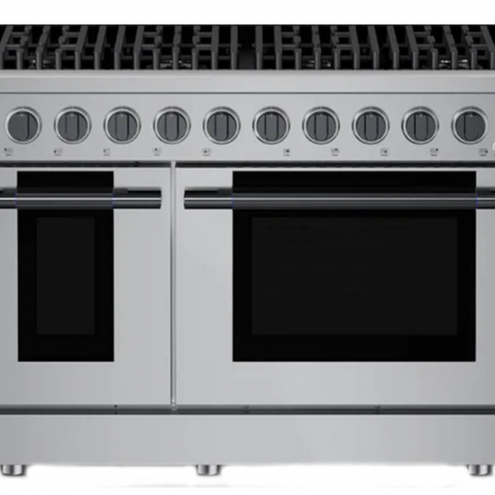 HAUSLANE Stainless Slide-In Double Oven Gas Range