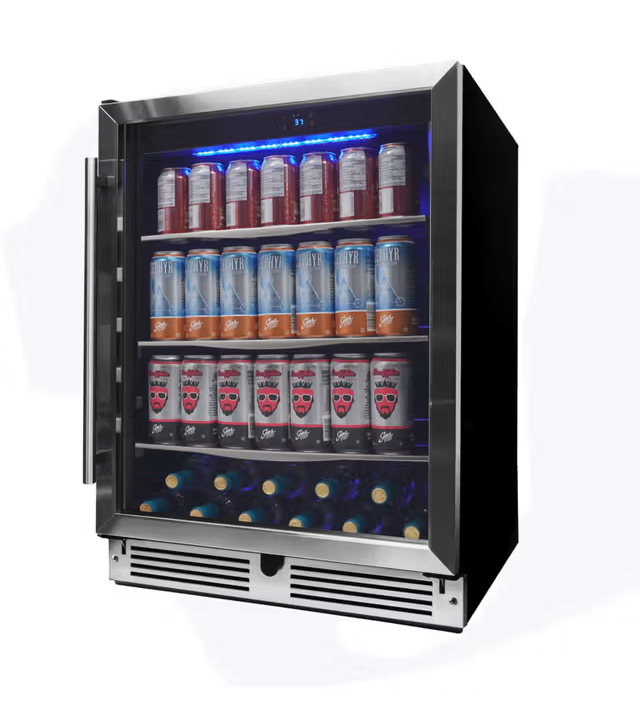 Danby 5.7 Cu. Ft. Under Counter Beverage Center 24-Inch Wide in Stainless Steel