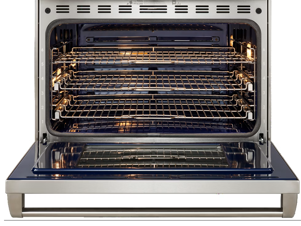 WOLF 36" Dual Fuel Range - 4 Burners and Infrared Griddle with White Door - Image 4