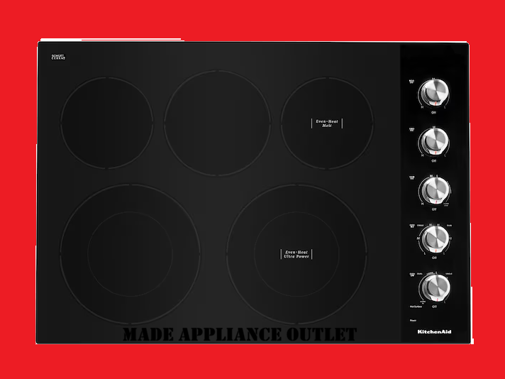 KitchenAid 30-in 5 burners Smooth surface Black Electric Cooktop