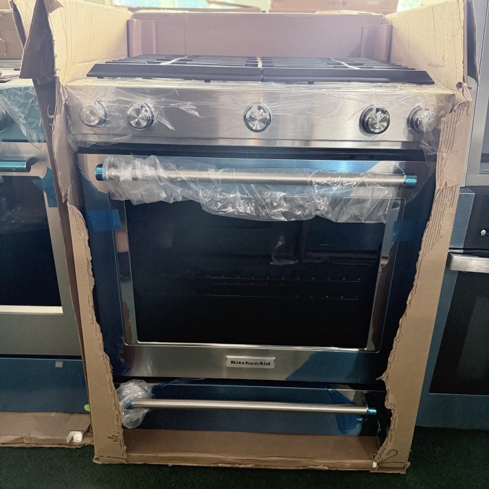 KitchenAid* 30 Inch Slide-In Gas Range Stainless Steel