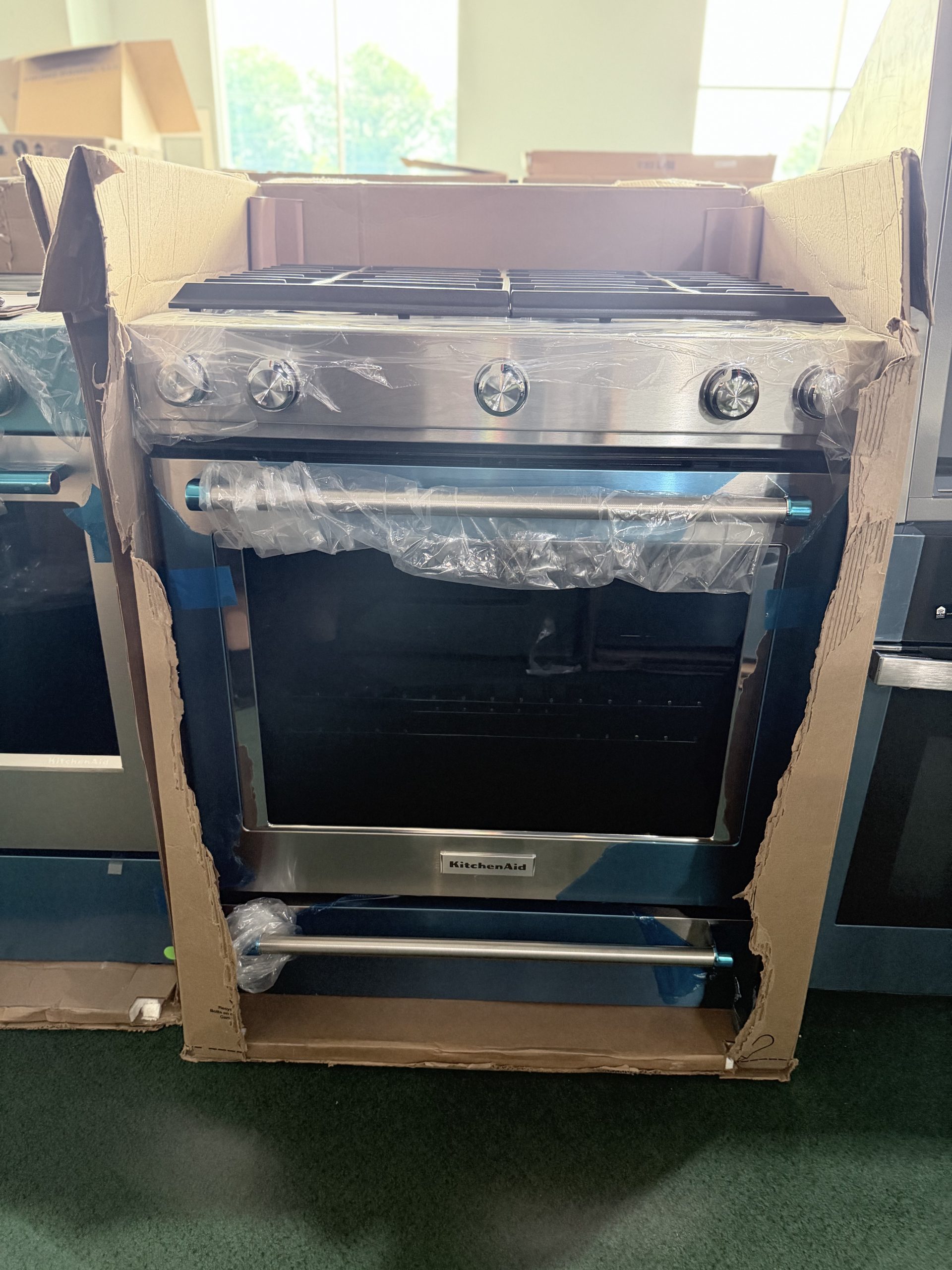 KitchenAid* 30 Inch Slide-In Gas Range Stainless Steel