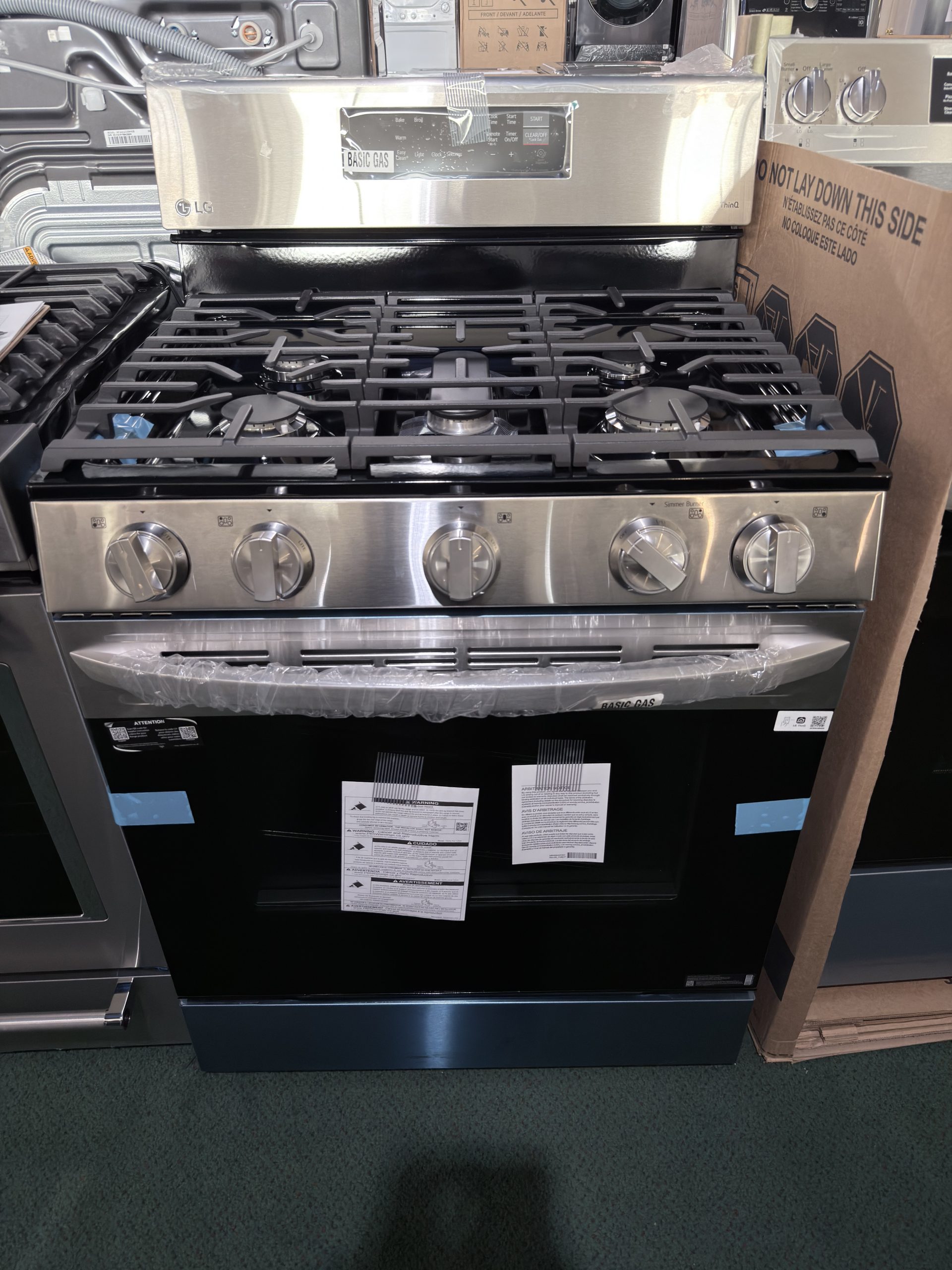 LG* 30-in 5 burners 5.8-cu ft Freestanding Natural Gas Range Stainless Steel
